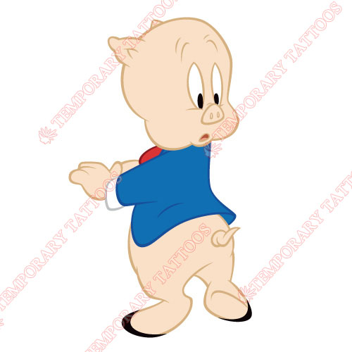 Porky Pig Customize Temporary Tattoos Stickers NO.678